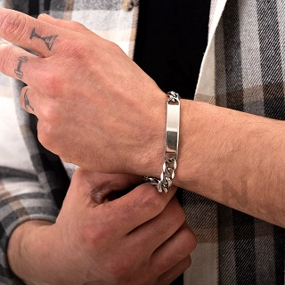 Cuban Link βραχιόλι ατσάλινο unisex ταυτότητα