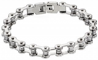 Χειροπέδα ανδρική ατσάλι σε ασημί