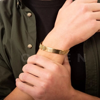 Βραχιόλι ανδρικό από ανοξείδωτο ατσάλι ταυτότητα