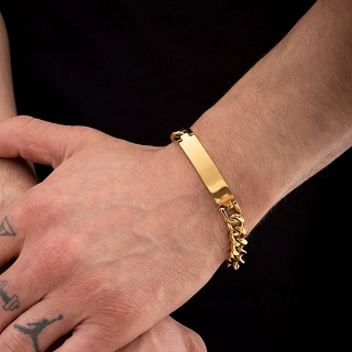 Βραχιόλι ανδρικό από ανοξείδωτο ατσάλι ταυτότητα