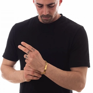 Βραχιόλι ανδρικό από ανοξείδωτο ατσάλι ταυτότητα