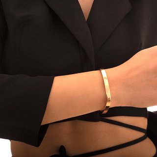 Oxzen χειροπέδα ατσάλινη τετραγωνισμένη