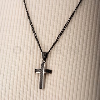 Σταυρός  αντρικός ατσάλινος μαζί με αλυσίδα