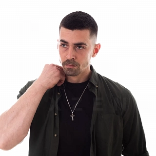 Σταυρός ατσάλι ανδρικός με αλυσίδα