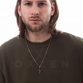 Σταυρός με αλυσίδα ατσάλι ανδρικός
