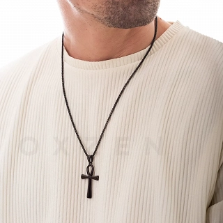 Σταυρός με αλυσίδα Unisex από ανοξείδωτο ατσάλι καθολικός