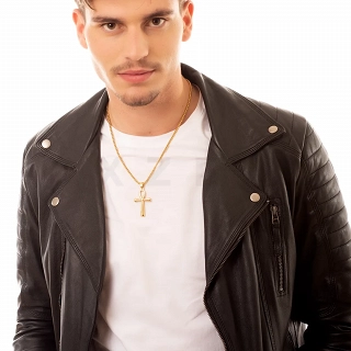 Σταυρός με αλυσίδα Unisex από ανοξείδωτο ατσάλι καθολικός