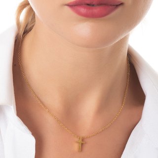 Κολιέ ατσάλινο σταυρός