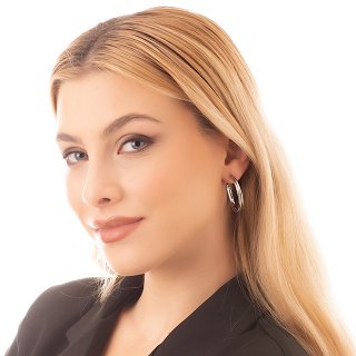 Σκουλαρίκια κρίκοι ατσάλινοι τριπλοί