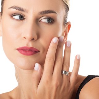 Δαχτυλίδι από ανοξείδωτο ατσάλι, βέρα μάτ