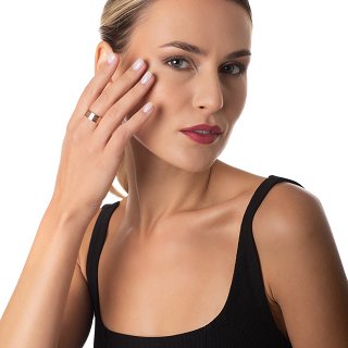 Δαχτυλίδι από ανοξείδωτο ατσάλι, βέρα μάτ