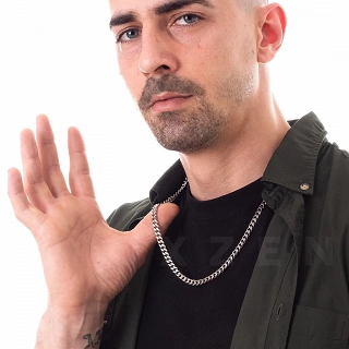 Oxzen Cuban Link αλυσίδα λαιμού unisex ατσάλινη με πλάτος 0,6cm