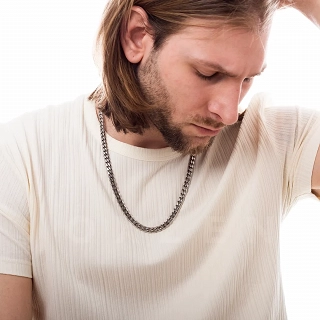 Oxzen Cuban Link αλυσίδα λαιμού unisex ατσάλινη με πλάτος 0,9cm