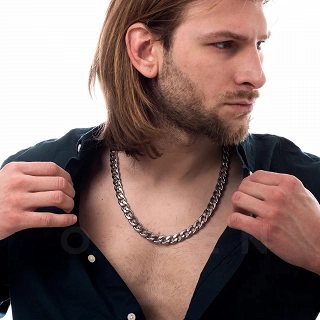 Oxzen Cuban Link αλυσίδα unisex ατσάλινη με αραιή πλέξη