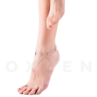 Αλυσίδα ποδιού ατσάλινη με κρεμαστά στοιχεία