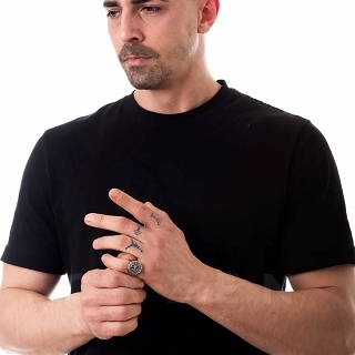 Δαχτυλίδι ανδρικό από ανοξείδωτο ατσάλι πυξίδα