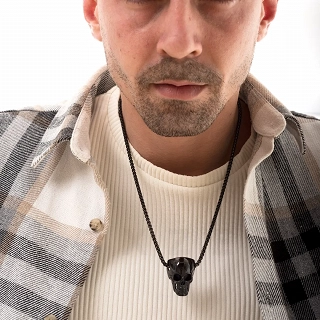 Κολιέ από ανοξείδωτο ατσάλι Unisex νεκροκεφαλή