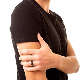 Δαχτυλίδι βέρα ανδρική από ανοξείδωτο ατσάλι, με μαίανδρο