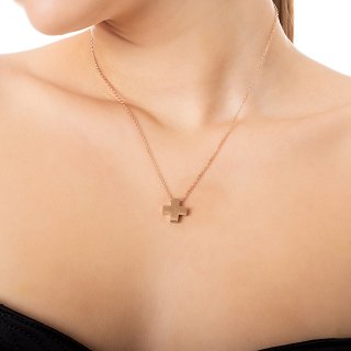 Κολιέ ατσάλινο σταυρός