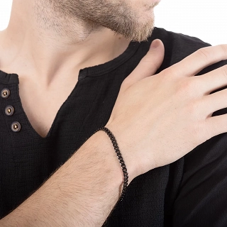 Βραχιόλι ατσάλινο αλυσίδα λεπτή 4mm