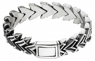 Oxzen βραχιόλι ανδρικό, ατσάλινο με κούμπωμα ασφαλείας