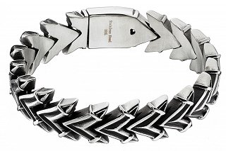 Oxzen βραχιόλι ανδρικό, ατσάλινο με κούμπωμα ασφαλείας