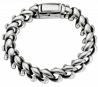 Oxzen βραχιόλι ανδρικό, ατσάλινο με κούμπωμα ασφαλείας