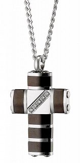 Κολιέ σταυρός με αλυσίδα ατσάλινος Unisex