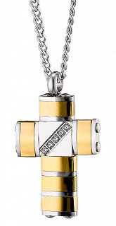 Κολιέ σταυρός με αλυσίδα ατσάλινος Unisex