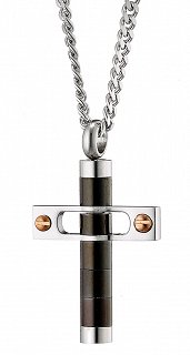 Κολιέ σταυρός με αλυσίδα ατσάλινος Unisex