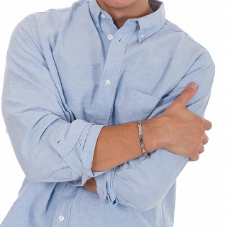 Βραχιόλι ανδρικό ατζάλινο ασημί ταυτότητα