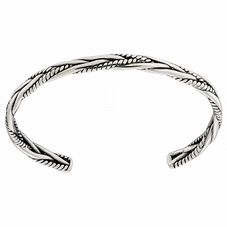 Βραχιόλι ανδρικό από ανοξείδωτο ατσάλι χειροπέδα αντικέ σταθερή με σχέδιο 6mm