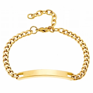 Βραχιόλι ανδρικό ατσάλινο ταυτότητα