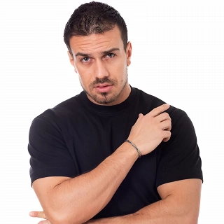 Oxzen ανδρικό βραχιόλι σταθερό από ανοξείδωτο ατσάλι 5mm