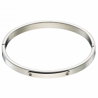 Oxzen ανδρικό βραχιόλι σταθερό ατσάλινο 5mm