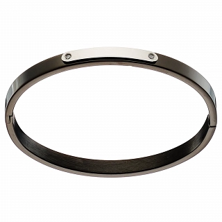 Oxzen ανδρικό βραχιόλι σταθερό ατσάλινο 5mm