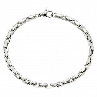 Oxzen ανδρικό βραχιόλι ατσάλινο 4mm