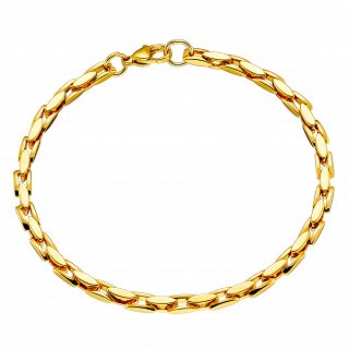 Oxzen ανδρικό βραχιόλι ατσάλινο 4mm