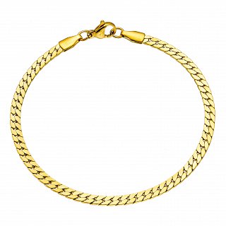 Oxzen ανδρικό βραχιόλι ατσάλινο 4mm Gourmet