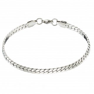 Oxzen ανδρικό βραχιόλι ατσάλινο 5mm Gourmet