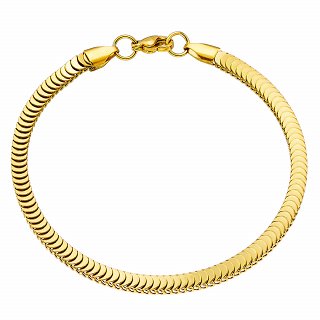 Oxzen ανδρικό βραχιόλι ατσάλινο 4mm Snake