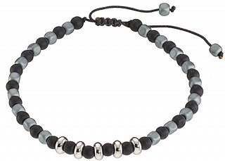 Βραχιόλι ατσάλινο με χάντρες