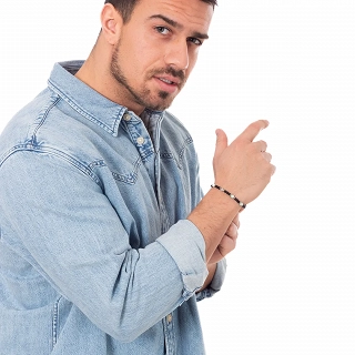 Βραχιόλι με ημιπολύτιμες ορυκτές χάντρες Blue Amazonite 4mm free size