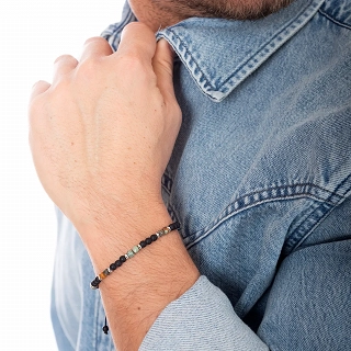 Βραχιόλι με ημιπολύτιμες ορυκτές χάντρες 4mm free size