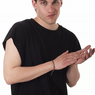 Oxzen ατσάλινο βραχιόλι με ορυκτές πέτρες