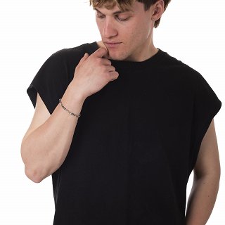 Oxzen ατσάλινο βραχιόλι με ορυκτές πέτρες