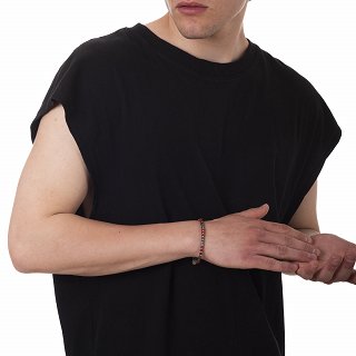 Oxzen ατσάλινο βραχιόλι με ορυκτές πέτρες