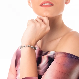 Oxzen ατσάλινο βραχιόλι με κόμπους