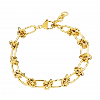 Oxzen ατσάλινο βραχιόλι με κόμπους