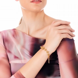 Oxzen ατσάλινο βραχιόλι με κόμπους